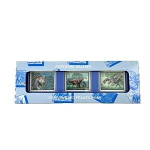 Postmark Gallery Collectable Framed Print Dinosaurs Stamps